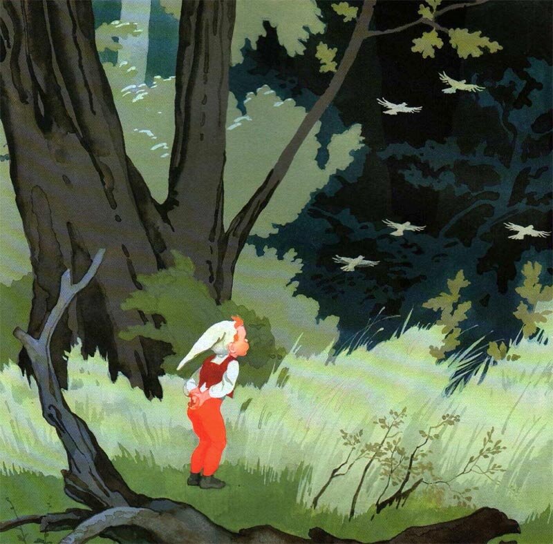 Мальчик с пальчик в лесу