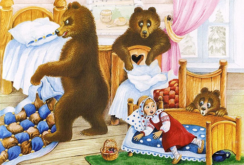 Три медведя и девочка